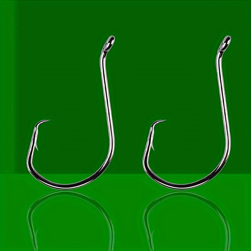 50pcs Octopus Hook Wide Gap Barbed Hook Eye Sea Fishing Tackle