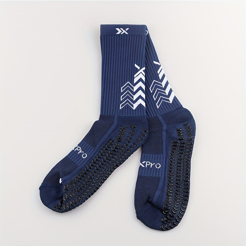 Mid Calf Non-Slip Grip Football Socks