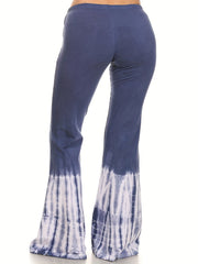  Tie Dye Print High Stretch Flare Leg Pants
