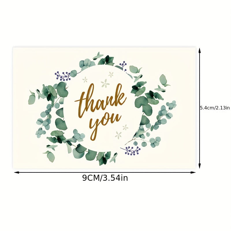 50pcs Thank You Card Flower Wedding Greeting Card for Family Friends