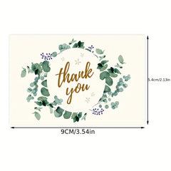 50pcs Thank You Card Flower Wedding Greeting Card for Family Friends
