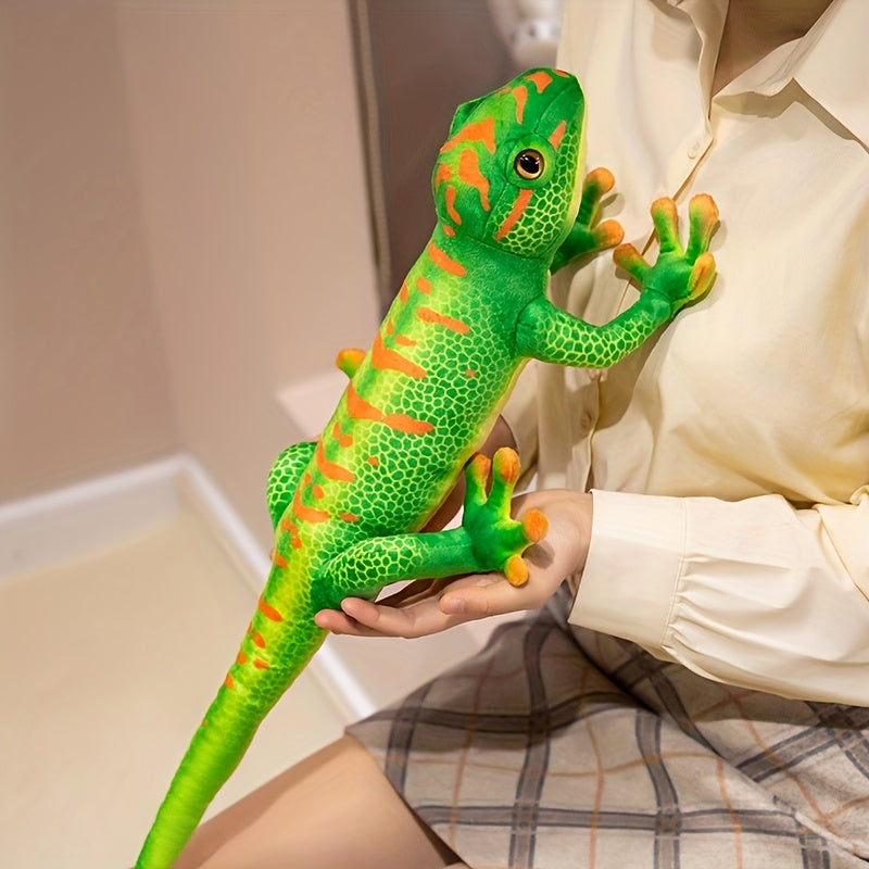 Green Horse Toad Plush Toy w/ Orange Accents Cartoon Animal Decor