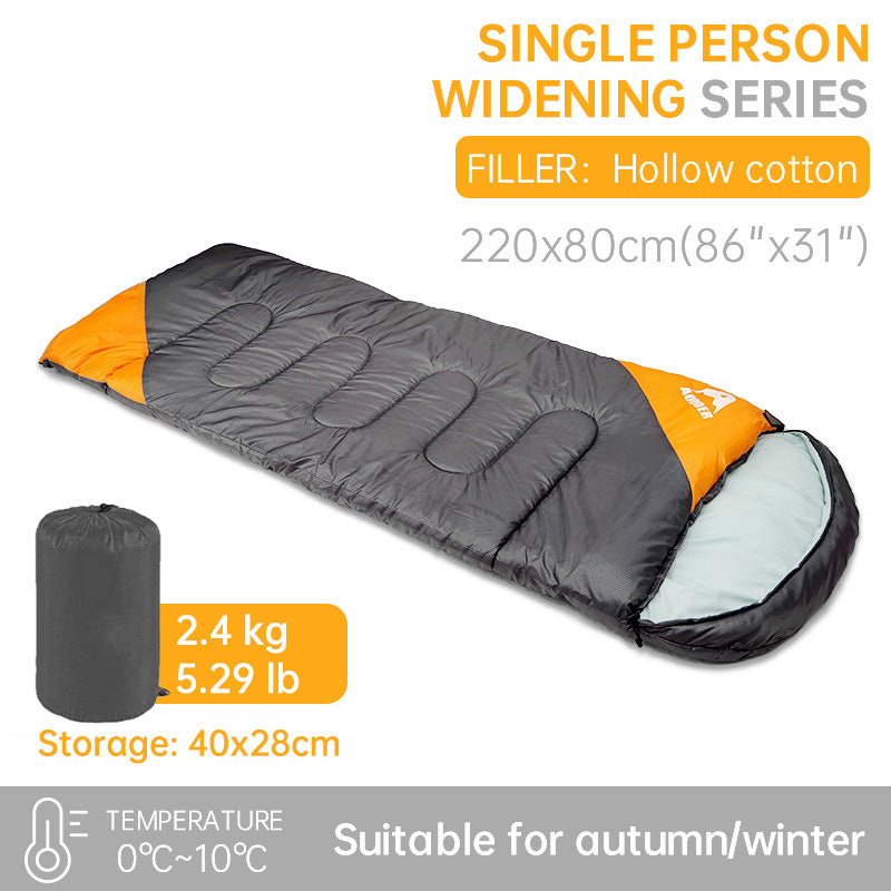 Wide Adult Sleeping Bag for Travel and Camping