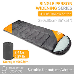 Wide Adult Sleeping Bag for Travel and Camping