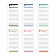 12pcs A6 Spending Tracker Budget Sheets