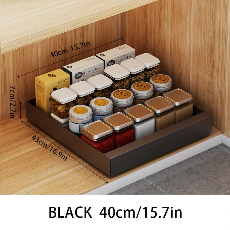 Pull Out Cabinet Organizer for Seasoning Dish and Bowl Storage
