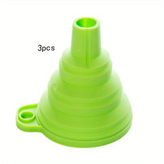 3pcs Mini Silicone Collapsible Funnels Kitchen Gadgets Accessories