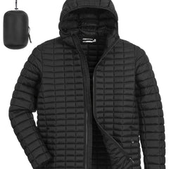 Men's Hooded Lightweight Thermal Packable Winter Jacket