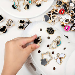 15pcs Crystal Shoe Charms for Crocs Sandals Decoration