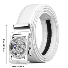 Wide Double Auto Buckle Belt High Ceinture Homme