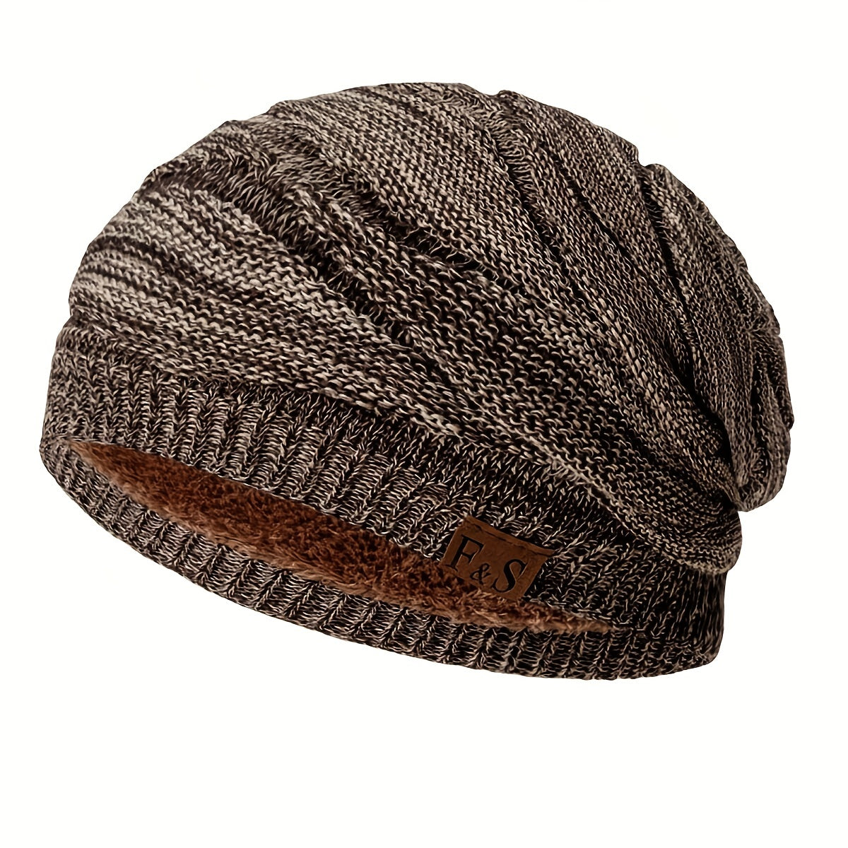 Men's Windproof Fleece Woolen Pullover Hat for Daily Use