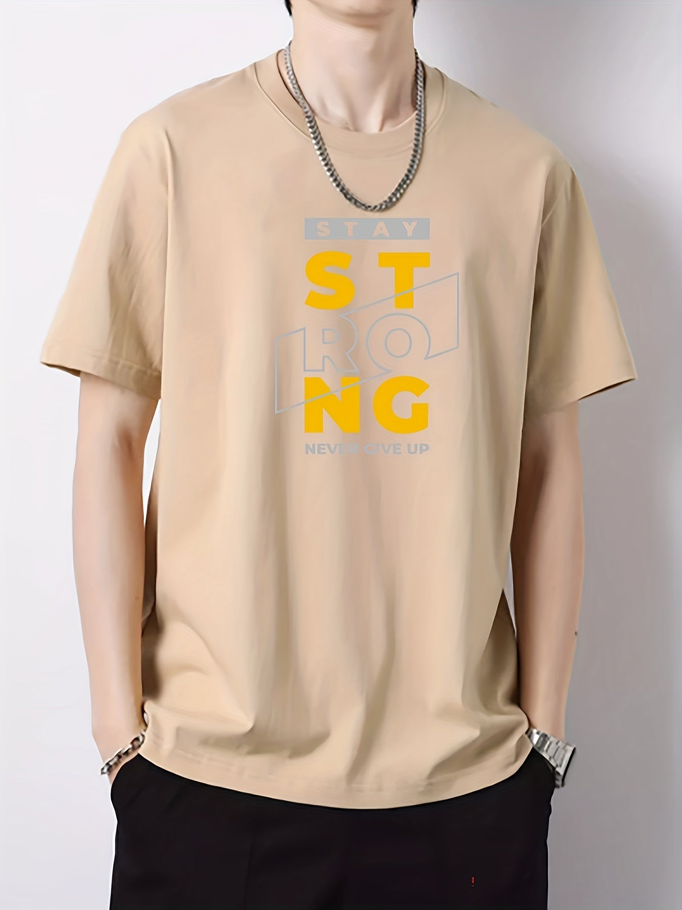 Men's Cotton Graphic Crew Neck Active T shirt Casual Comfy Tees