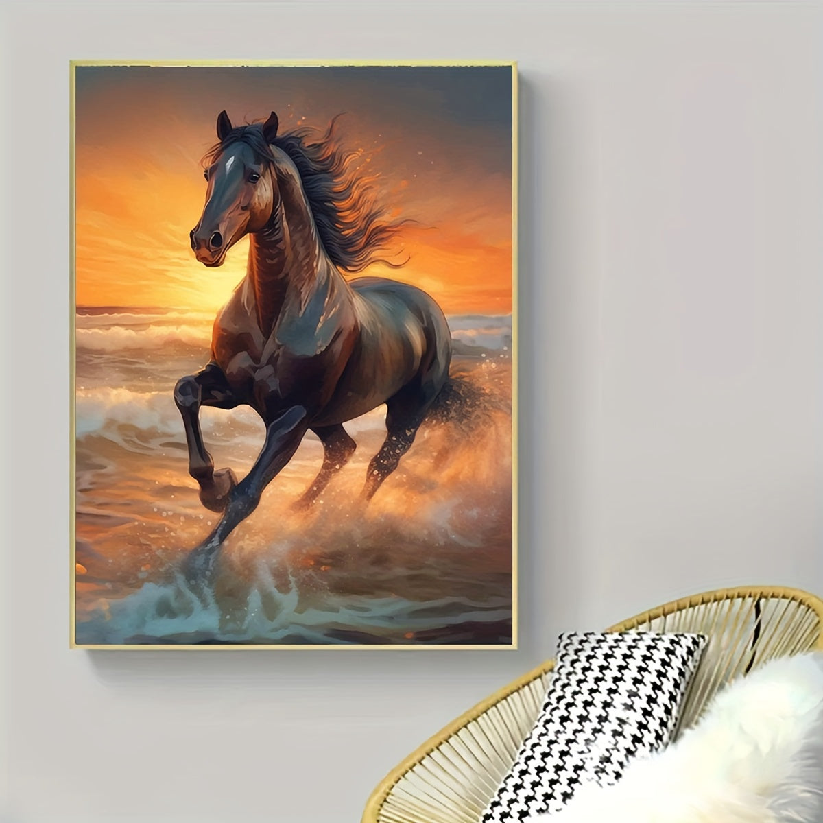 Horse Pattern Canvas Painting Poster Print Home Wall Art Decoration