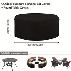 Waterproof Round Patio Table Cover Heavy Duty 600D Oxford Fabric