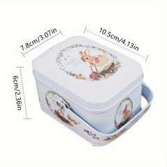 Christmas Rabbit Candy Box Tin Case Wedding