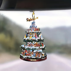 Flat 2D Acrylic Christmas Tree Pendant - Holiday Wishes & Festive Atmosphere