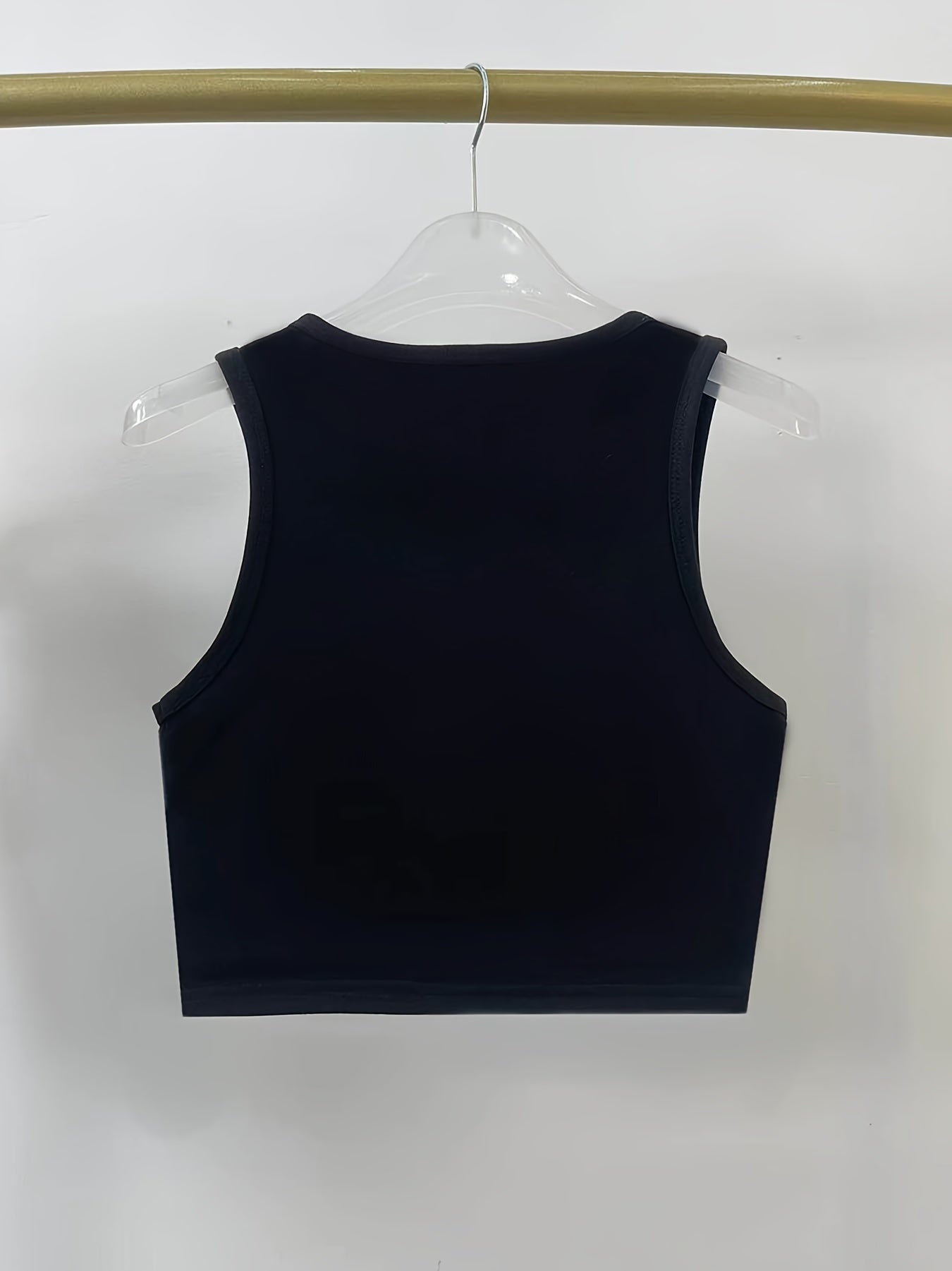 Bear Print Y2K Crop Tank Top Sleeveless Crew Neck Casual Top