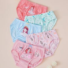 5pcs Girls Princess Cotton Brief Underwears