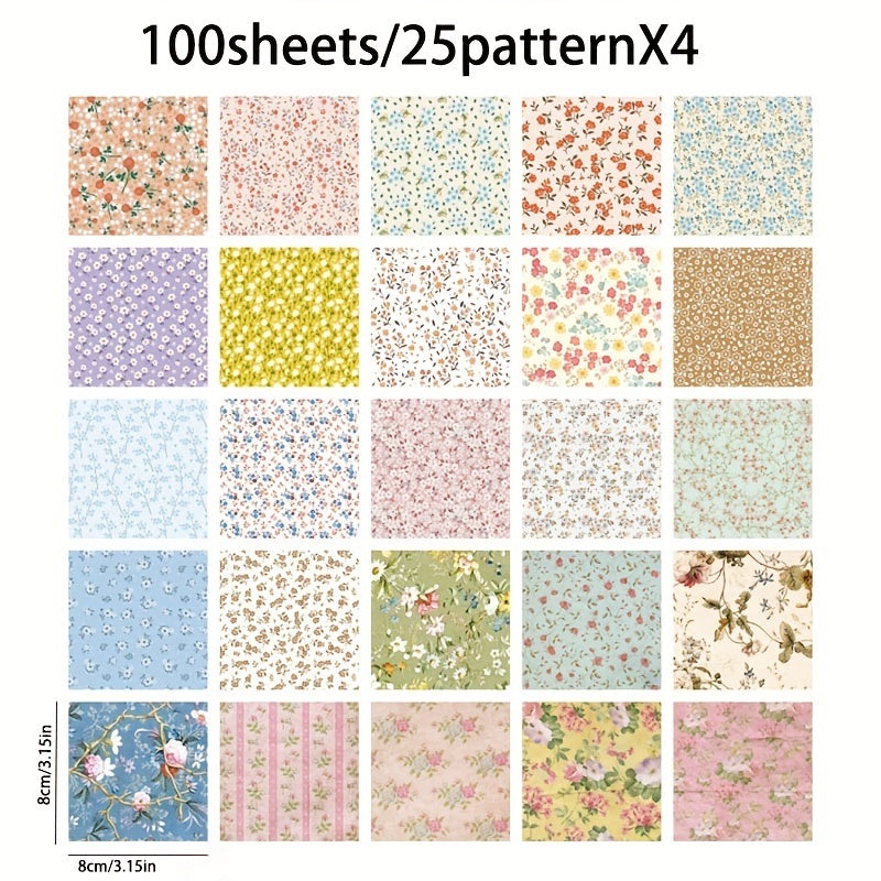 Vintage Style Self-adhesive Sticky Notes 100pcs Office & School Stationery