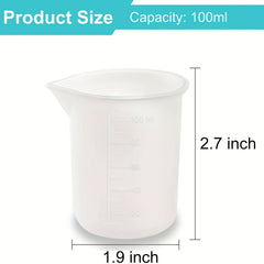 100 ml Silicone Measuring Cups with Scale for Resin DIY Craft Jewelry Making