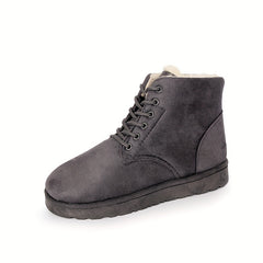 Women's Warm Fleece Ankle Snow Boots Winter Thermal Lace Up Non Slip Boots
