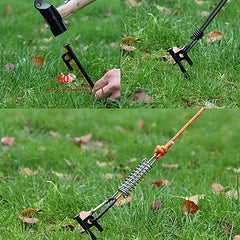 4pcs Steel Tent Nails Heavy Duty Awning Stakes - Outdoor Hiking Gardening Canopy