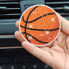 2pcs Basketball Coaster DIY Diamond Painting Car Coasters