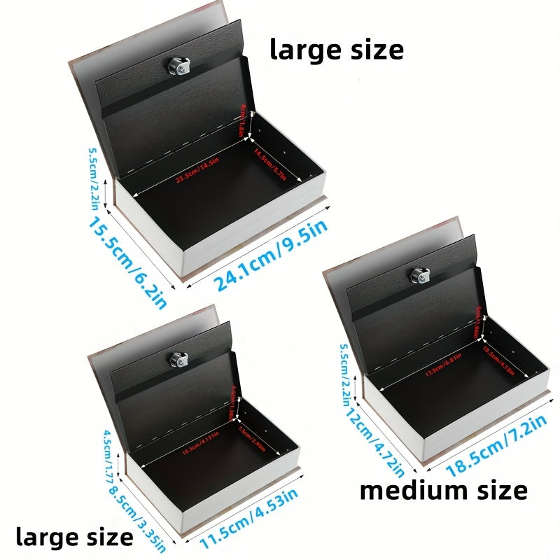 Book Money Box Safe Hidden Secret Storage Box With Key Lock