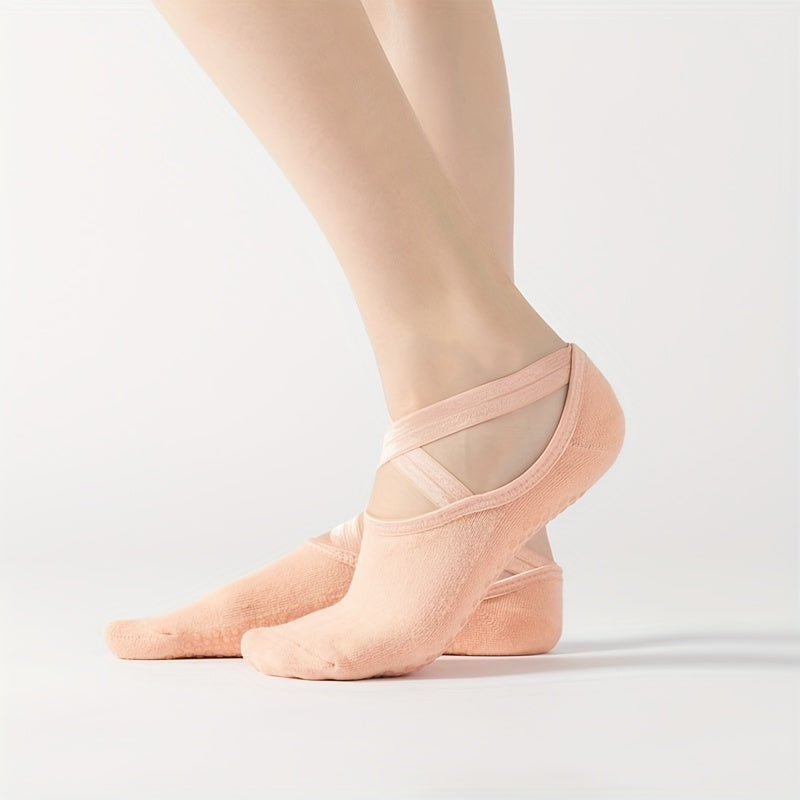 Gripper Sports Socks with Towel Bottom for Yoga Pilates Barre