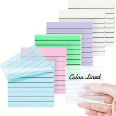 300 Lined Transparent Sticky Notes 6 Pads Soft Clear Translucent See Through