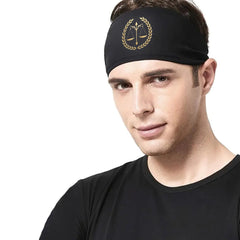 Scales of Justice Men's Mesh Headband for Running Yoga Fitness