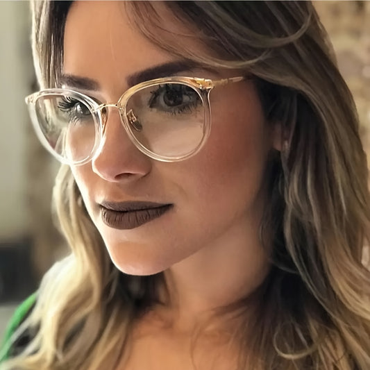 Round Frame Light Blocking Glasses for Women Unisex