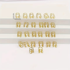 100PCS Hollow Metal Hair Ring Braiding Hair Accessories For Curly Hair