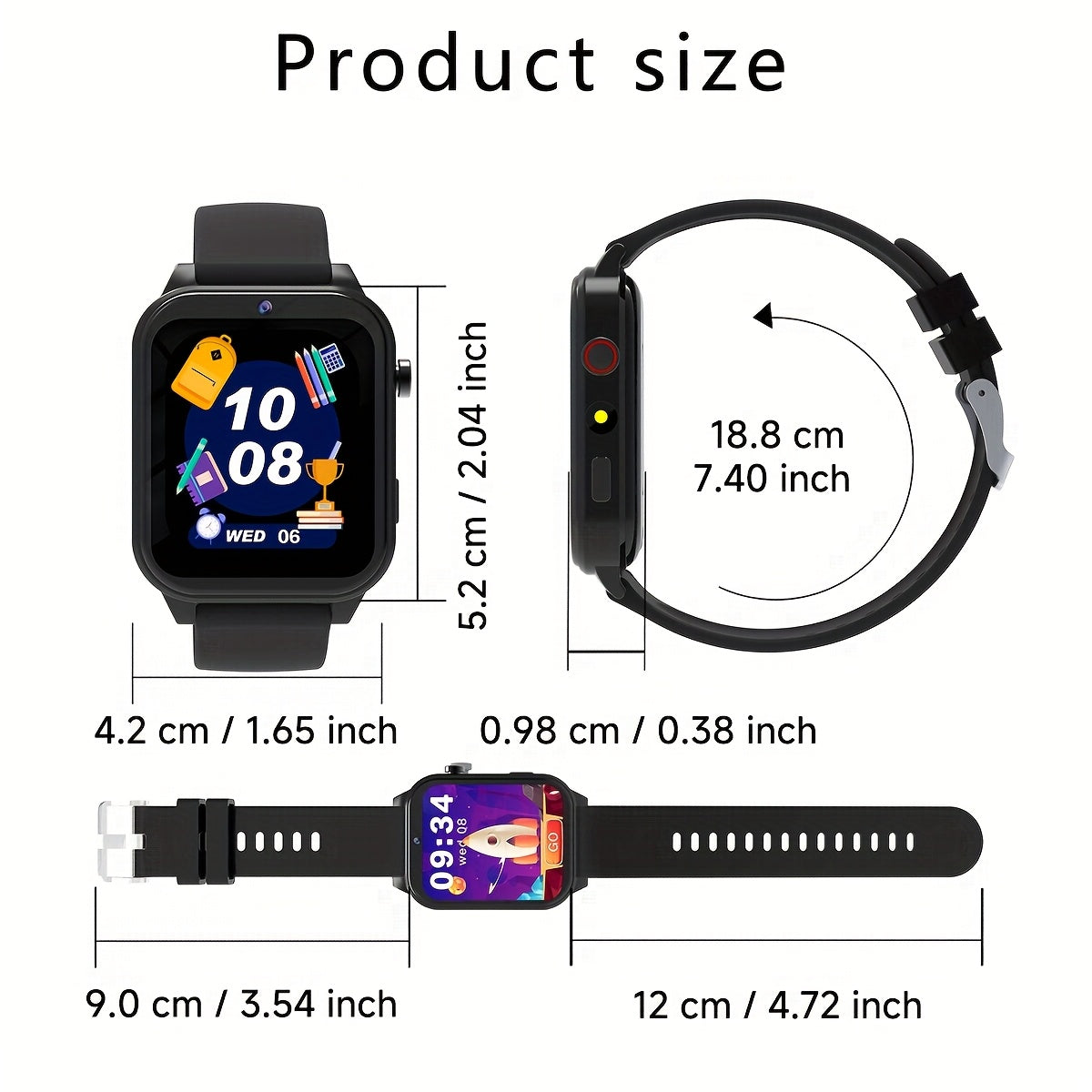 SIMSONFIT Youth Smart Watch - Vibrant Display Durable Watchband