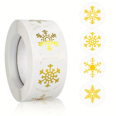 500pcs Golden Snowflake Christmas Stickers for Decoration