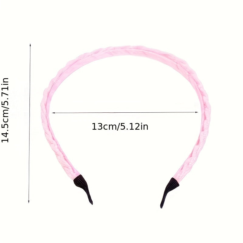 Retro Boho Beaded Hairband Solid Headband Hair Accessories for Women