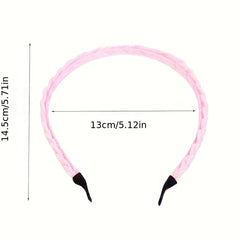 Retro Boho Beaded Hairband Solid Headband Hair Accessories for Women