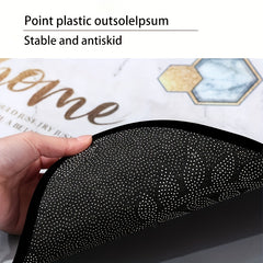 4pcs Colorful Floral Car Floor Mats Absorbent Non-slip Mat