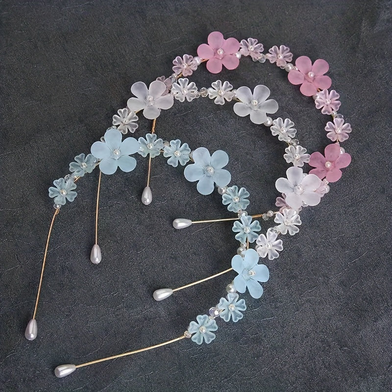 Pearl Flower Headband for Girls Women Hair Accessories