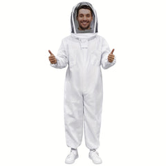 Professional Beekeeping Suit with Ventilated Veil Hood