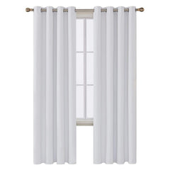 Blackout Curtain Solid Black 1 Panel Thermal Insulated Grommet Top for Bedroom