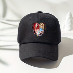 Cartoon Girl Print Baseball Cap Y2K Dad Hat