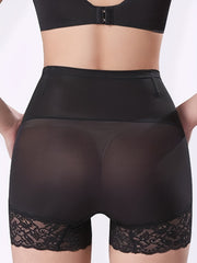 2pcs Lace Trim Tummy Control Panties Butt Lifting Women's Underwear