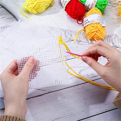 8pcs 7 Count Square Canvas Mesh 10x10cm Plastic Mesh for Embroidery Yarn