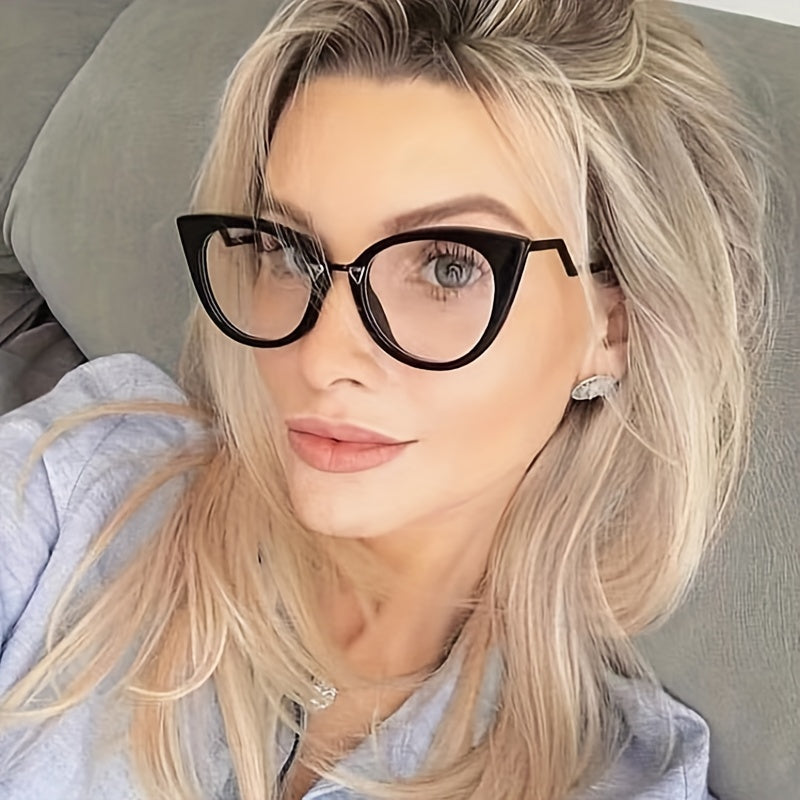 Cat Eye Anti Light Glasses For Women Men Clear Lens Glasses