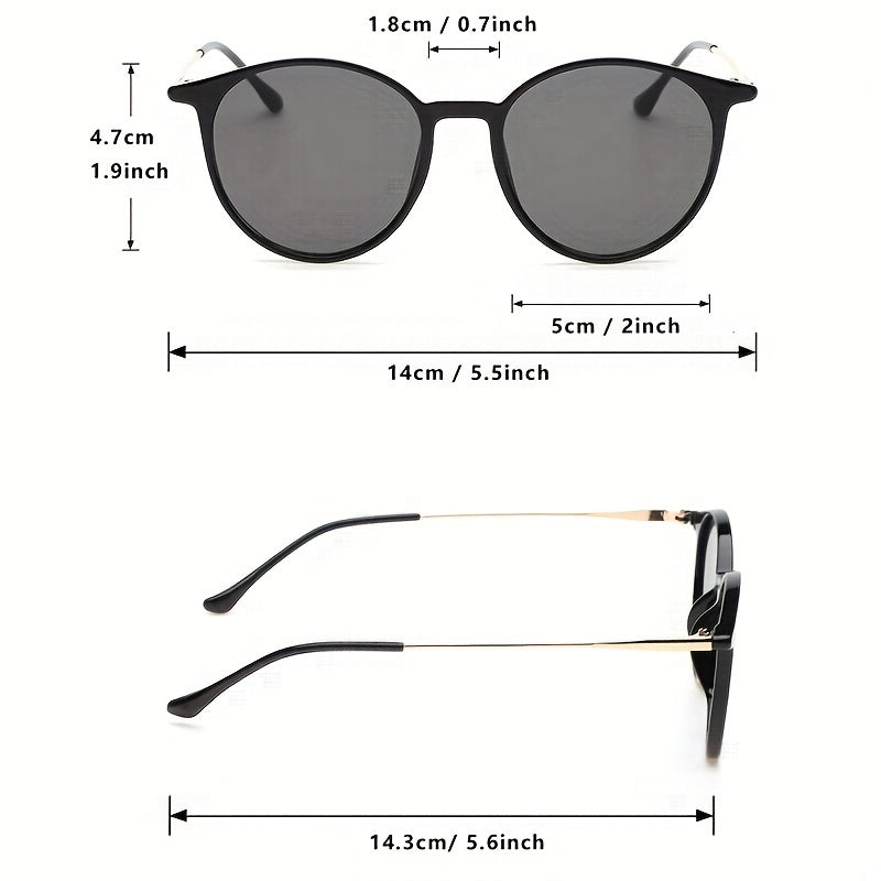 Retro Round Sunglasses Full Frame Vintage Style
