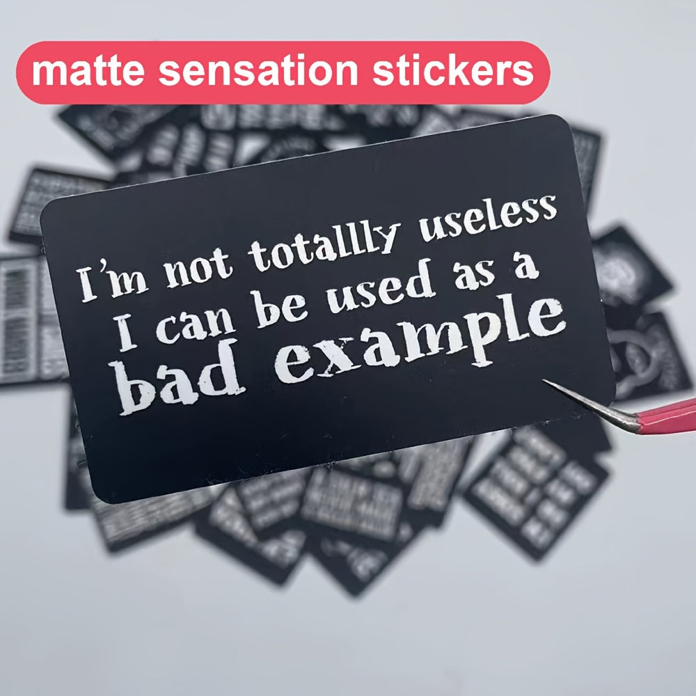 40 Funny Matte Stickers Waterproof Decals with Quotes for Laptops Water Bottles