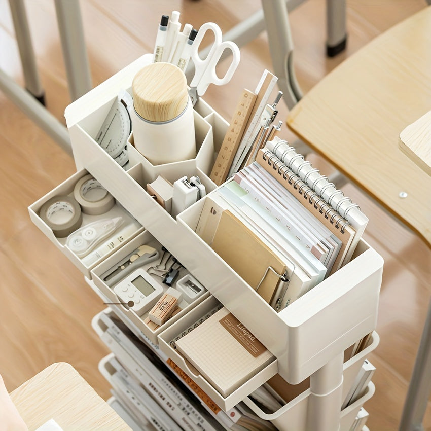 Removable Plastic Table Side Bookshelf Rack Desk Book Stand
