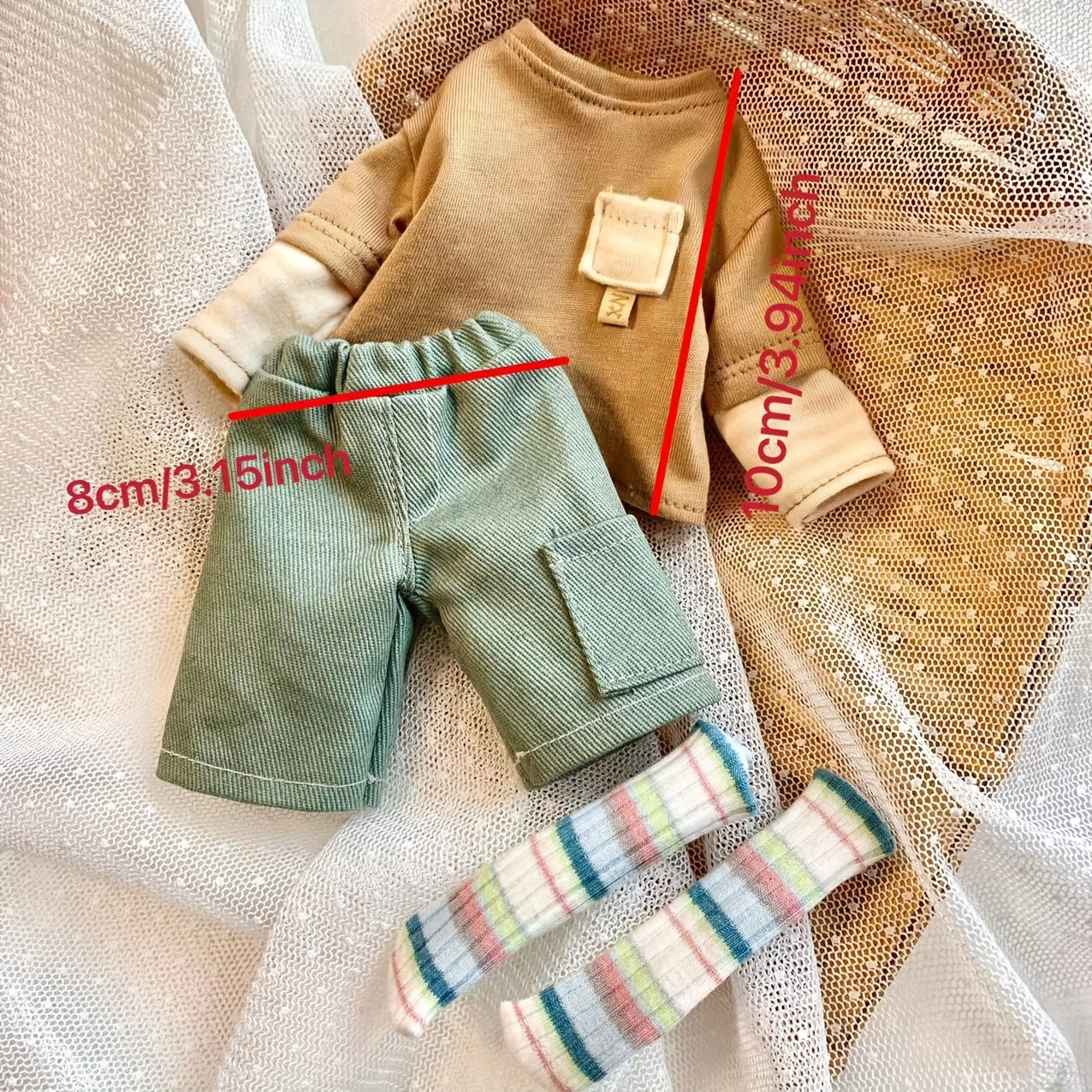 1 6 Baby Clothes Set Bjd T Shirt Jeans Shorts Sweatshirt 11 8'' Dolls