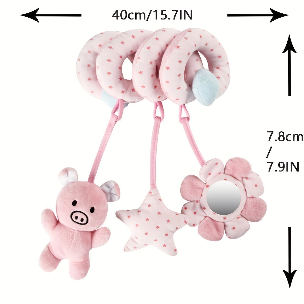 Baby Spiral Hanging Stroller and Car Seat Toys High Contrast Sensory Toy